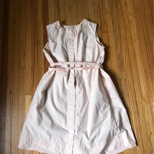 Gap Womens Pleated-Back Shirt Dress New Shear Pink